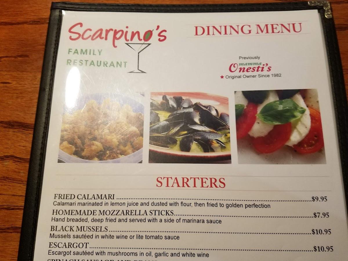 Menu at Scarpino's Family Restaurant, Bradenton