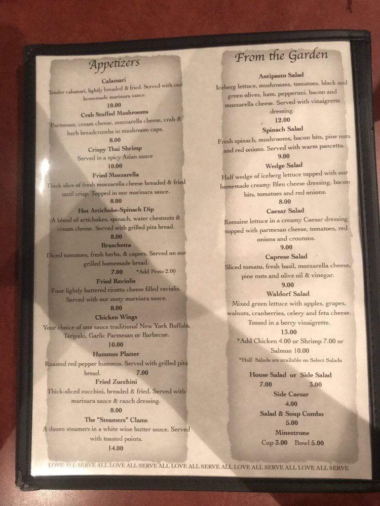 Menu at La Vita Dolce Italian Bistro and Lounge pub & bar, Lake Havasu