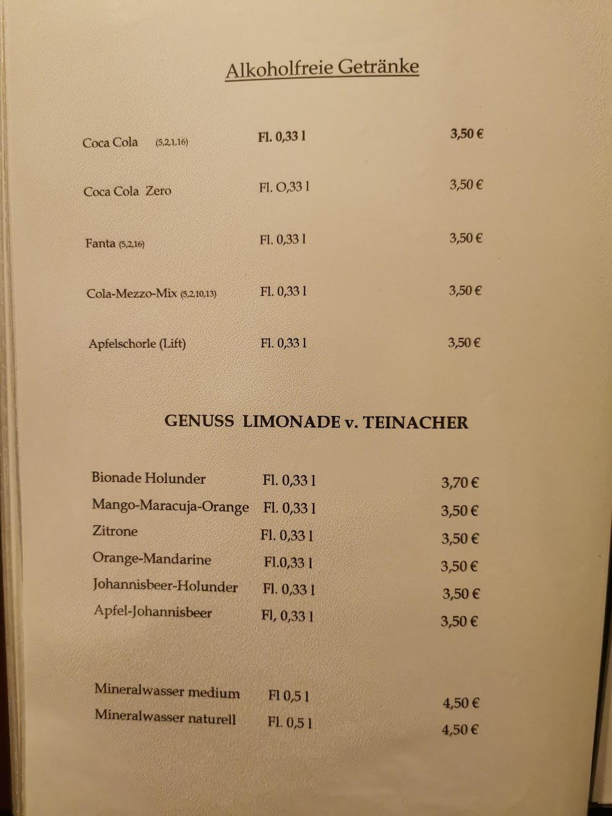 Speisekarte Von Zum Lustigen Steirer Restaurant Heilbronn