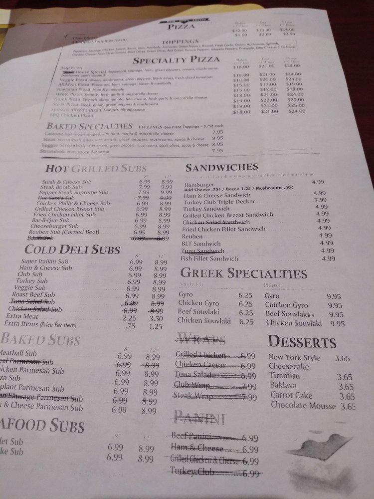 Menu at N.Y Kabob house pizzeria, Fredericksburg