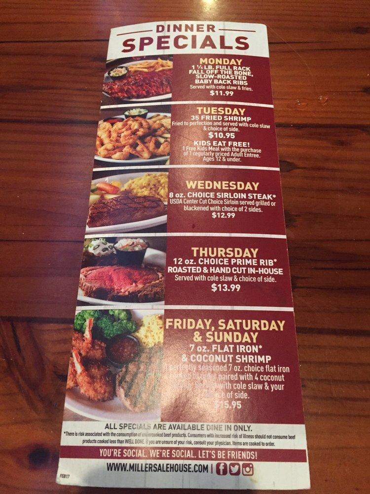 Menu At Miller S Ale House Pub Bar Pembroke Pines