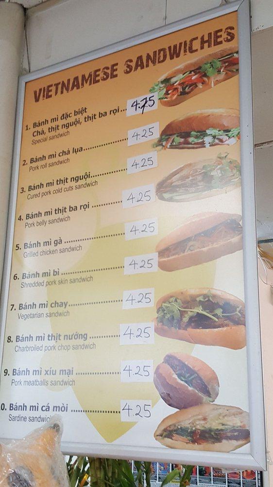 Menu at Van's Fish Market, Indianapolis
