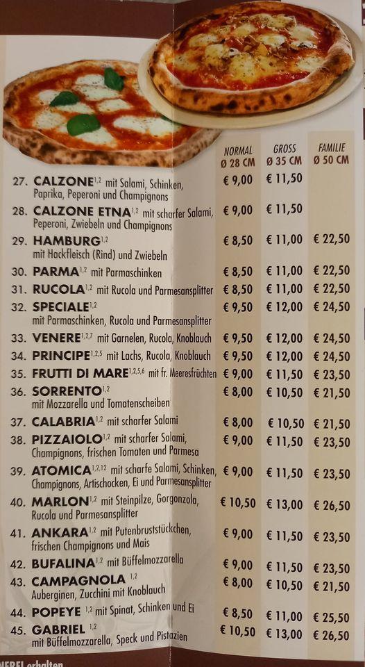 Wo Kann Man Die Luca Pizza Kaufen Speisekarte von Pizza Luca, Lauingen