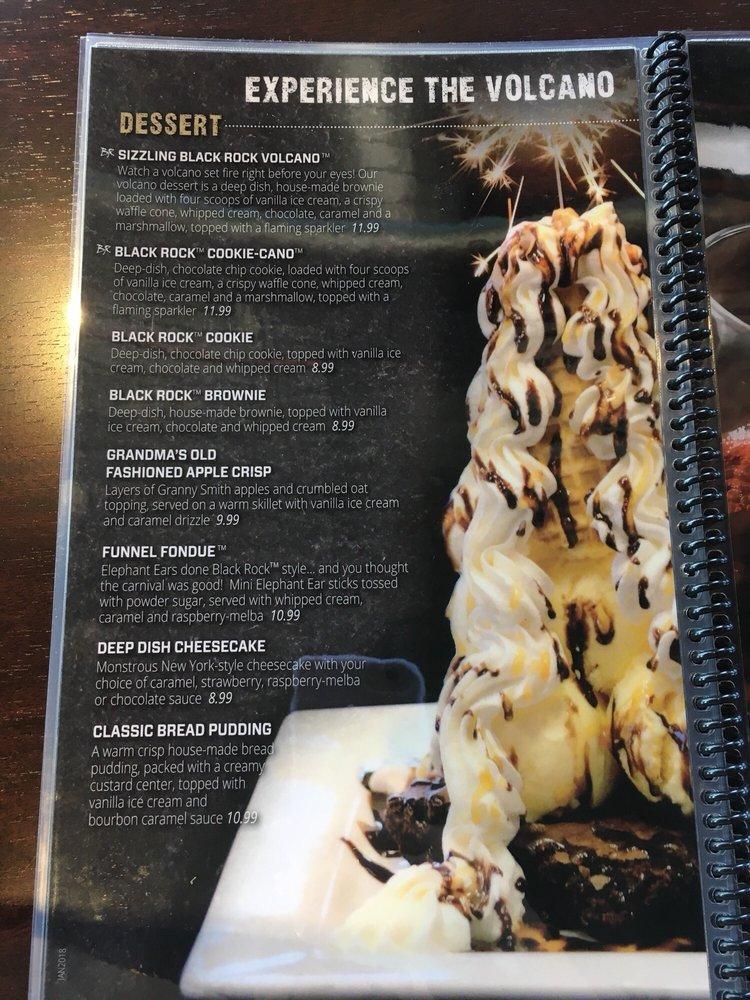Menu at Black Rock Bar & Grill, Portage