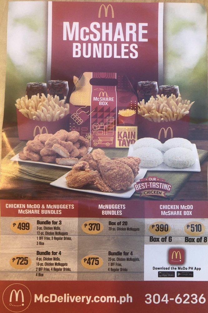 Menu At Mcdonald S Citimall Tuguegarao Fast Food Tuguegarao City Bonifacio St