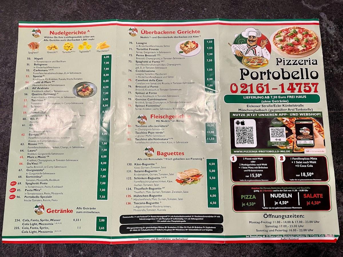 Speisekarte Von Pizzeria Portobello M nchengladbach M nchengladbach speisekarte-von-pizzeria-portobello-m-nchengladbach-m-nchengladbach