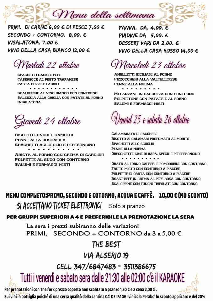 Menu di The Best Bistrot & Karaoke 