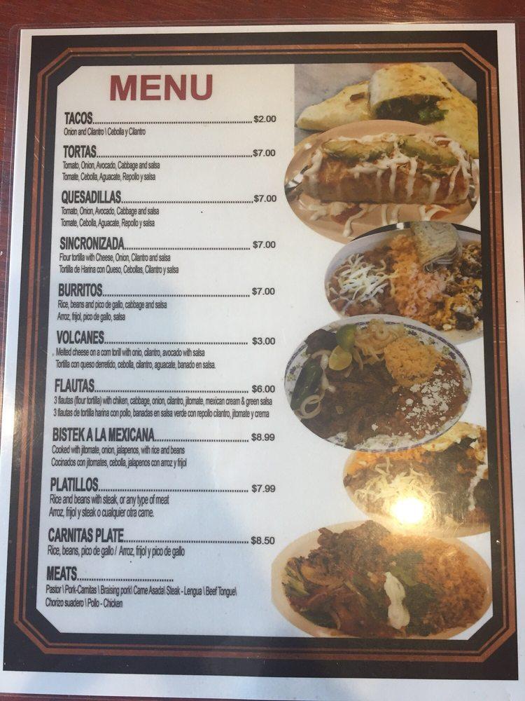 Menu at Maso taco Mich restaurant, Enterprise, E Park Ave