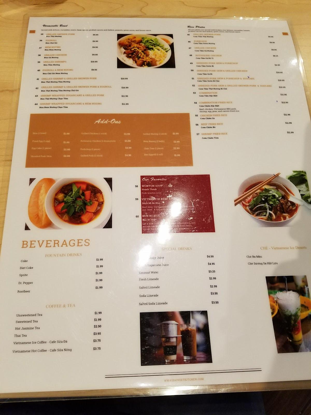 Menu At Bao Vietnamese Kitchen Restaurant Baton Rouge   R316 Bao Vietnamese Kitchen Menu 2022 10 1 