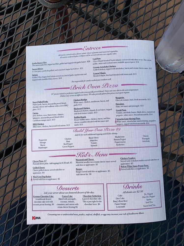 Menu at Reifschneider's Grill & Grape pub & bar, Freeburg