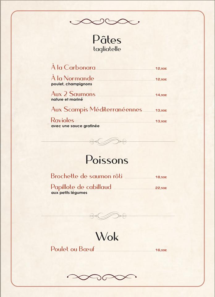 Menu de O’loft restaurant/ bar a desserts