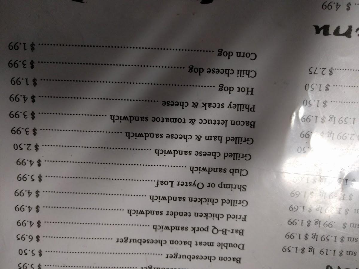 Menu at Dixie Catfish restaurant, Atmore, AL21