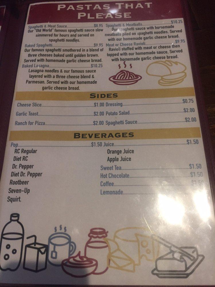 Menu at Paola's Pizza Barn, Sandy