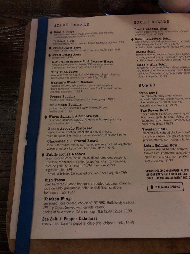 Menu at Beertown Public House Cambridge, Cambridge