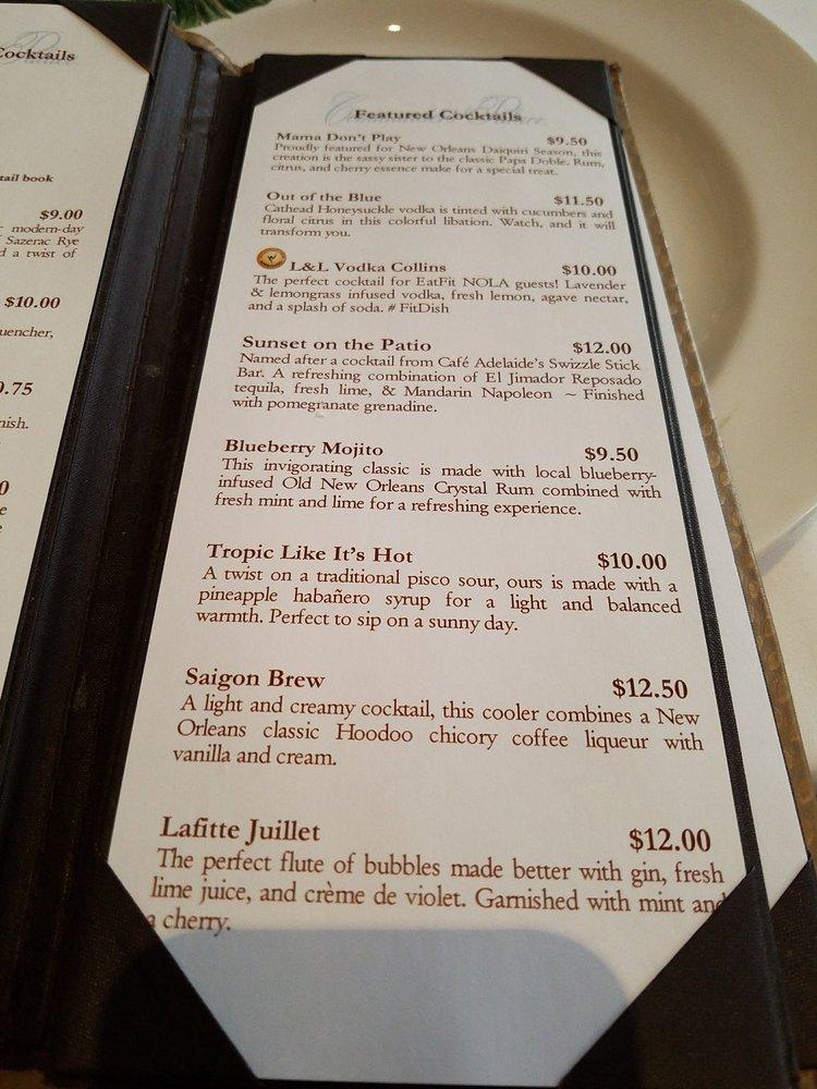 Menu At Commanders Palace Pub And Bar New Orleans 