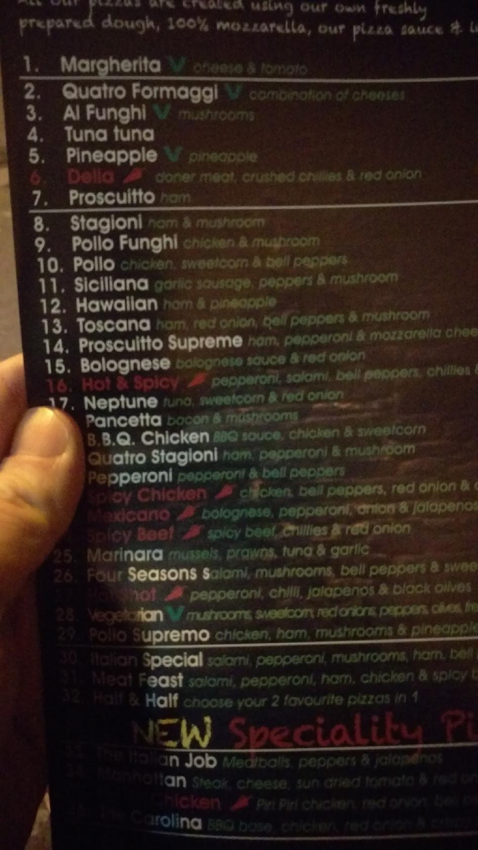 Menu at Pizza Italia pizzeria, Ollerton and Boughton