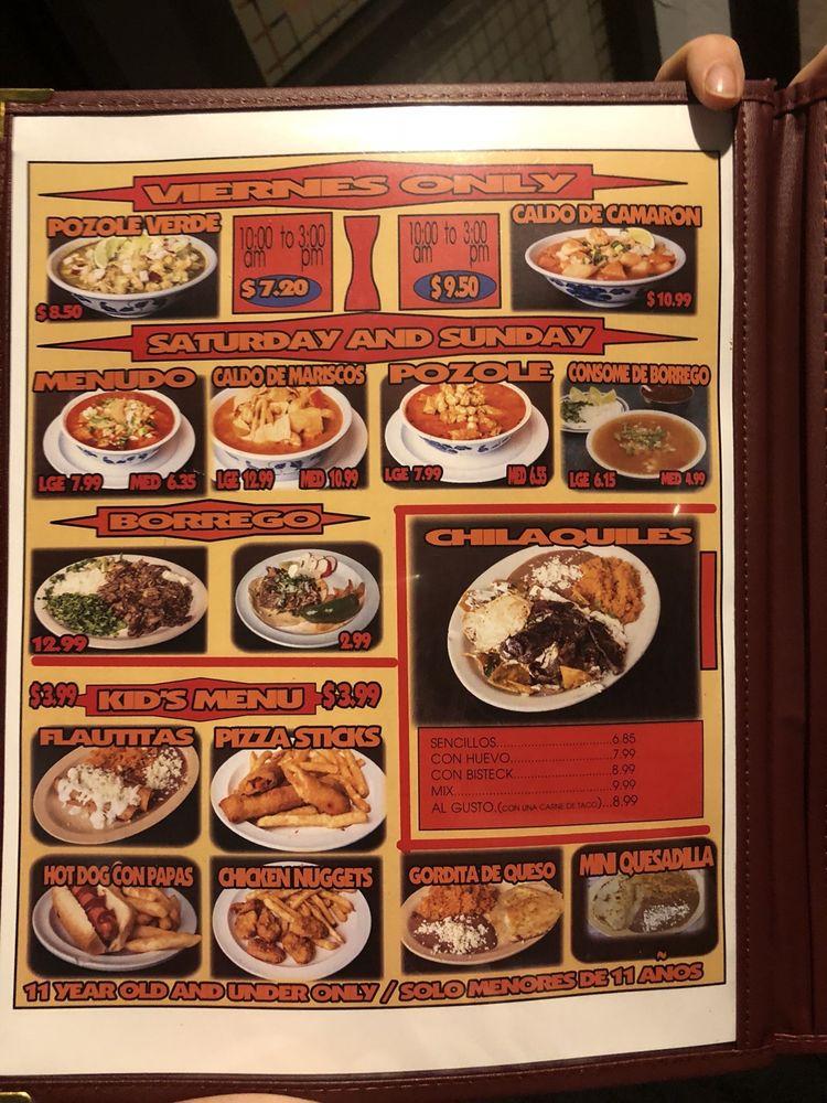 Carta del restaurante El Cuñado Mexican Cuisine, Rogers