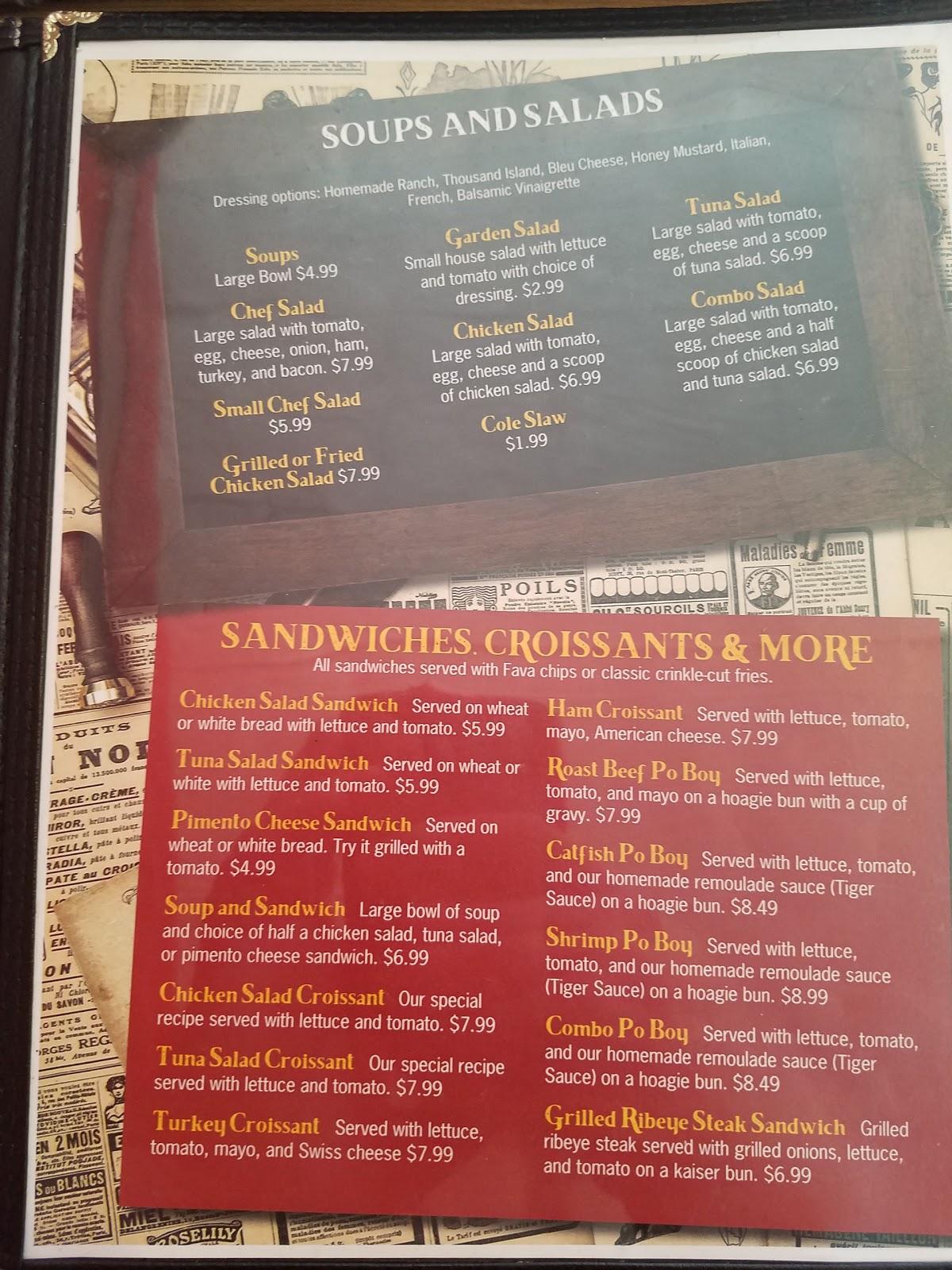 Menu at Fava's Restaurant, 159 E Main St