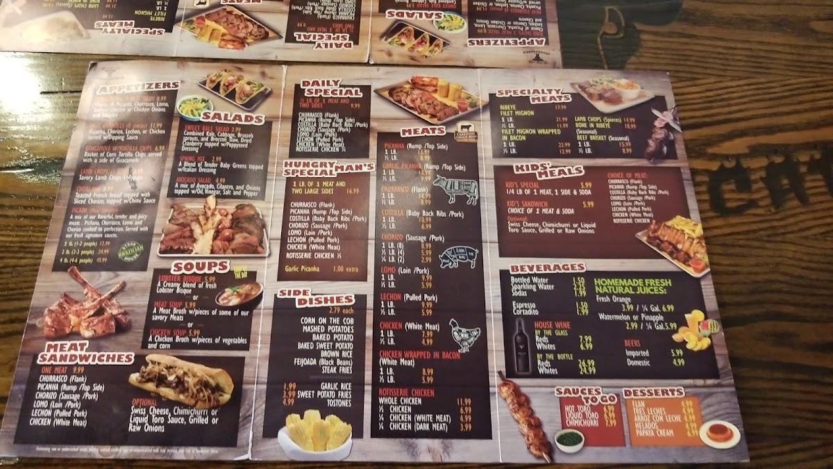 Menu at El Toro Loco Churrascaria steakhouse, Tamiami, SW 8th St