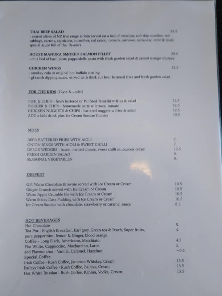 island yacht club menu