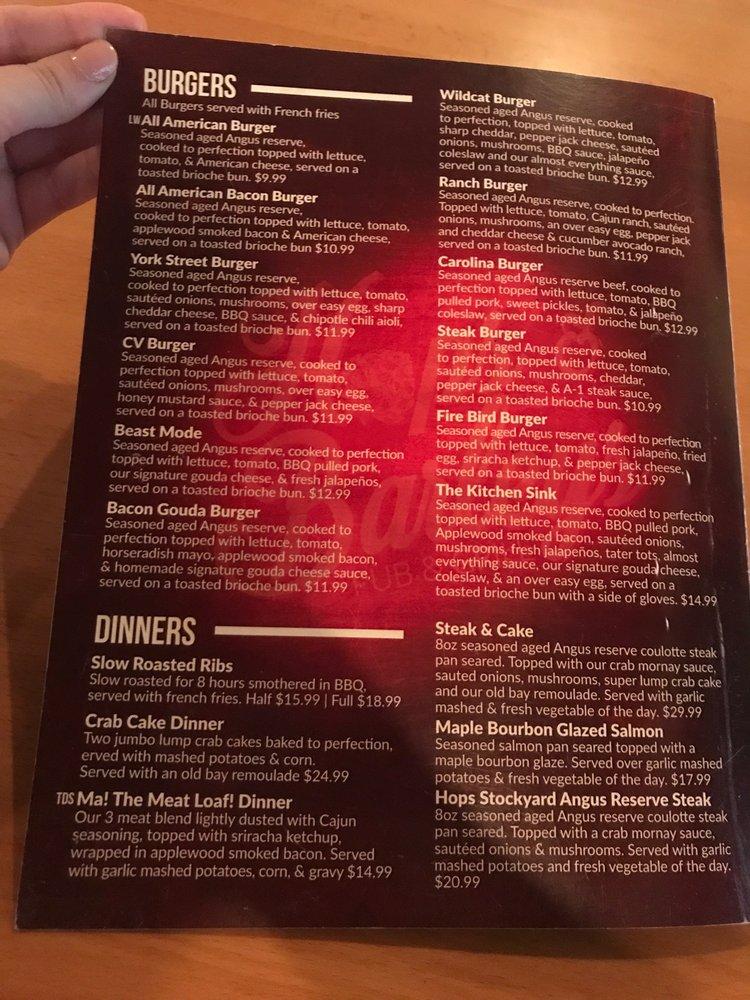 Menu at Hops & Barley's, Mechanicsburg