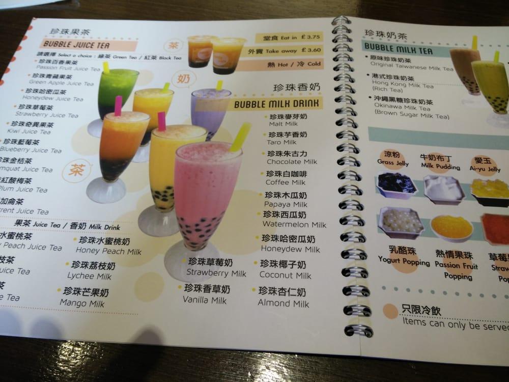 Menu at Candy Cafe, London
