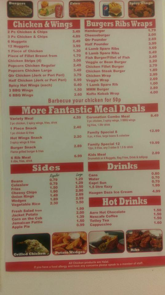 Menu at Chicken Kingdom restaurant, Bromley