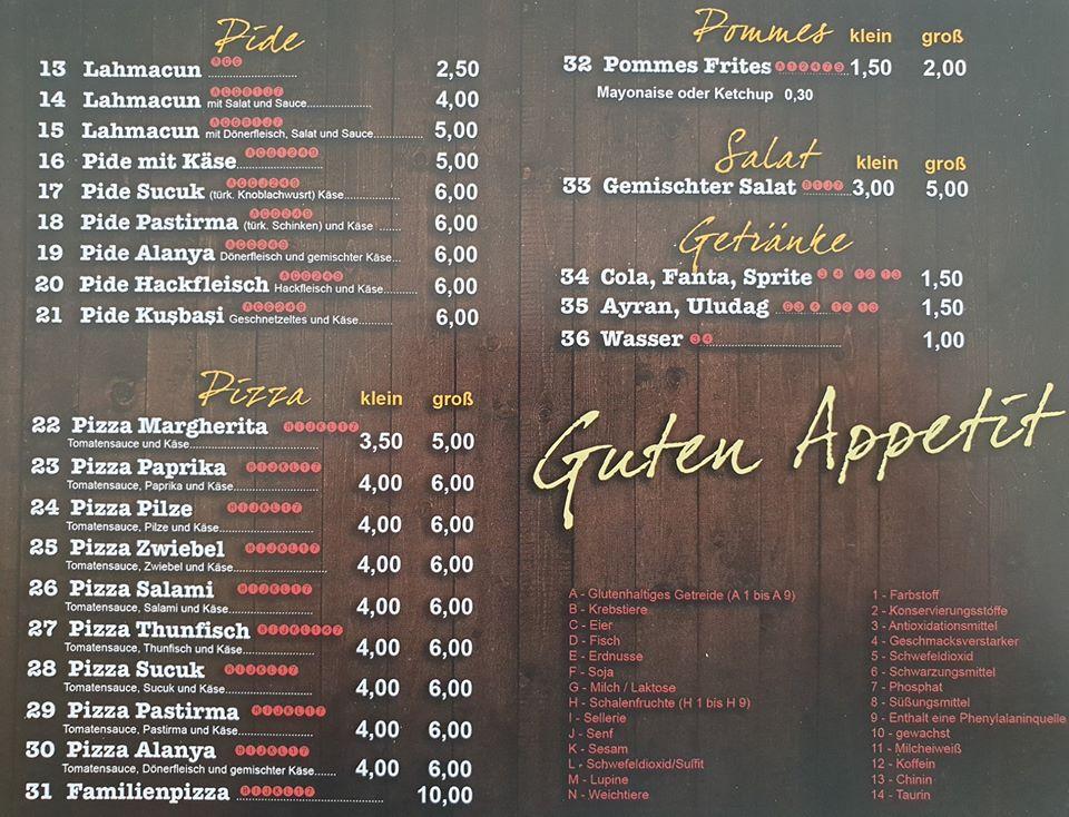 Menu at Alanya Grill restaurant, Hamm