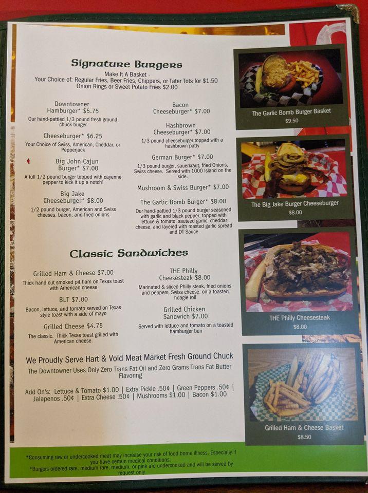 menu-at-downtowner-bar-grill-baraboo