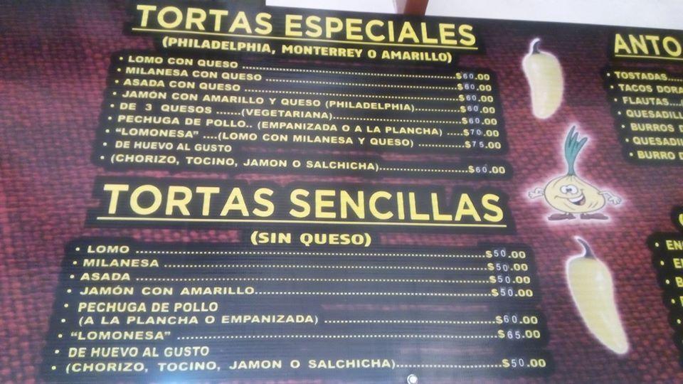 Menu at Taquería Doña Blanca restaurant, Tecate
