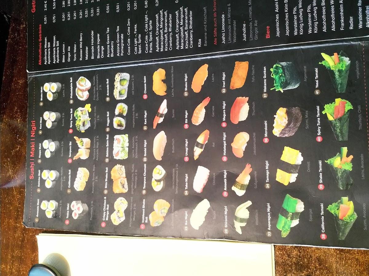 Speisekarte von Jusho Sushi + Grill restaurant, Münster