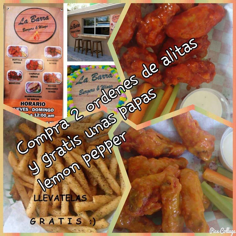 Menu at La BARRA Burgers & Wings, Reynosa