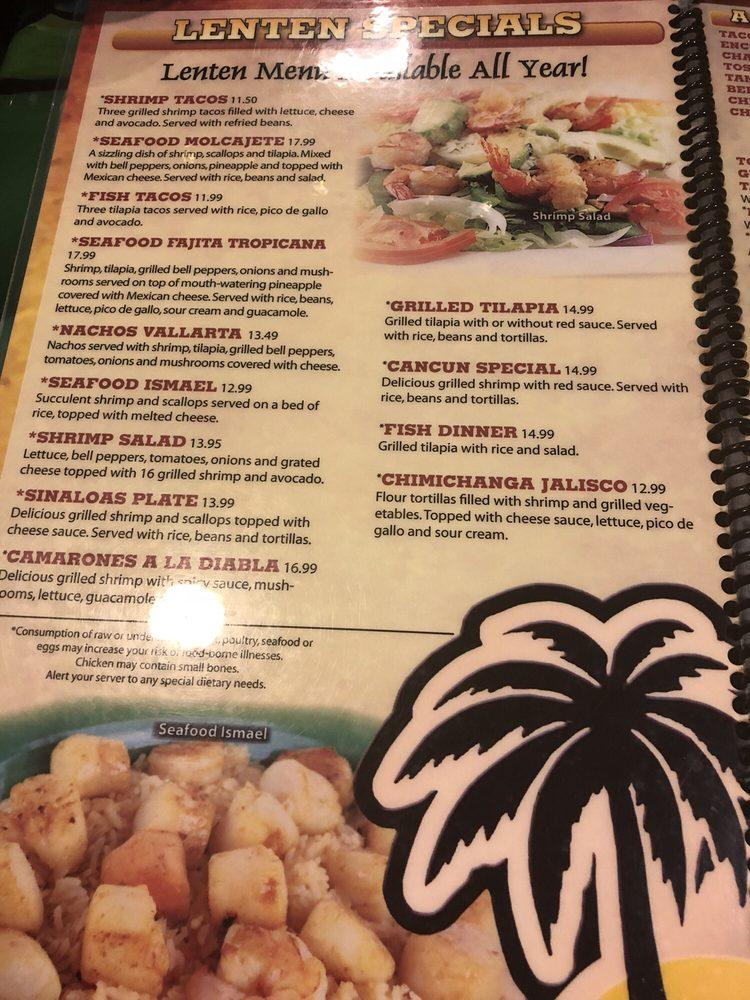 Menu at Cancun Mexican Restaurant, Cincinnati, Glenway Ave
