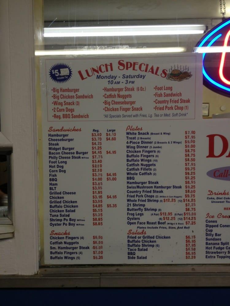 Menu at Dairy Creem fast food, Alexander City, Dadeville Rd