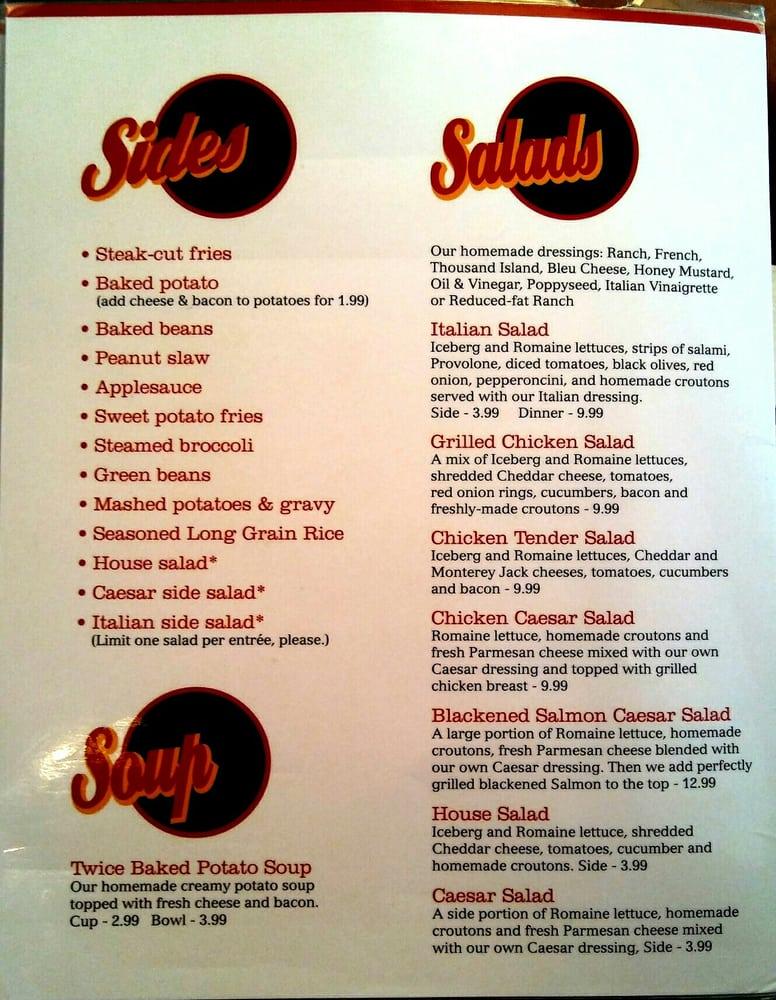 Menu at Amazing Joe's Grill restaurant, Muncie