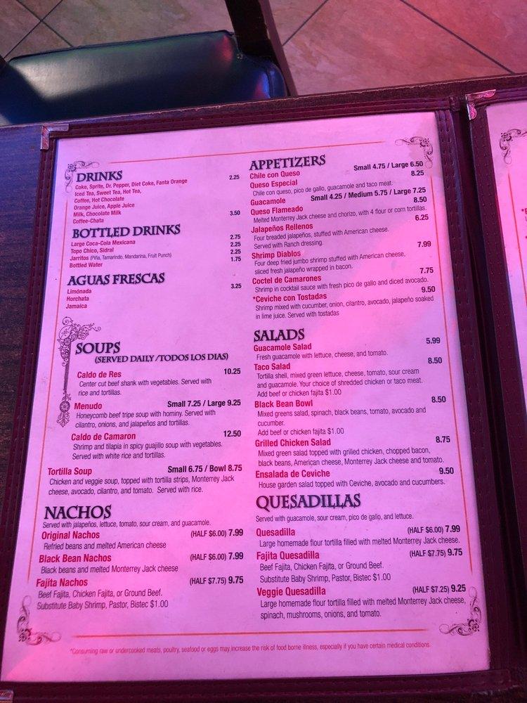 Menu at El Nuevo Mexico Restaurant, Bastrop, 201 Childers Dr.