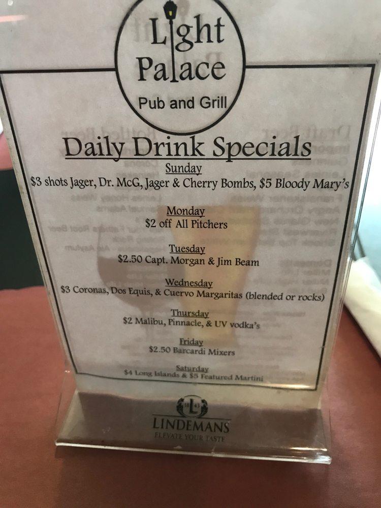 Menu at Light Palace Pub & Grill, Cudahy, S Packard Ave