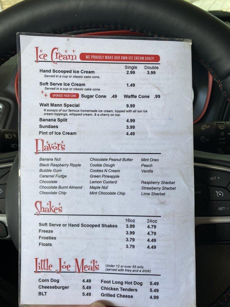 Menu at Peach City fast food, Brigham City
