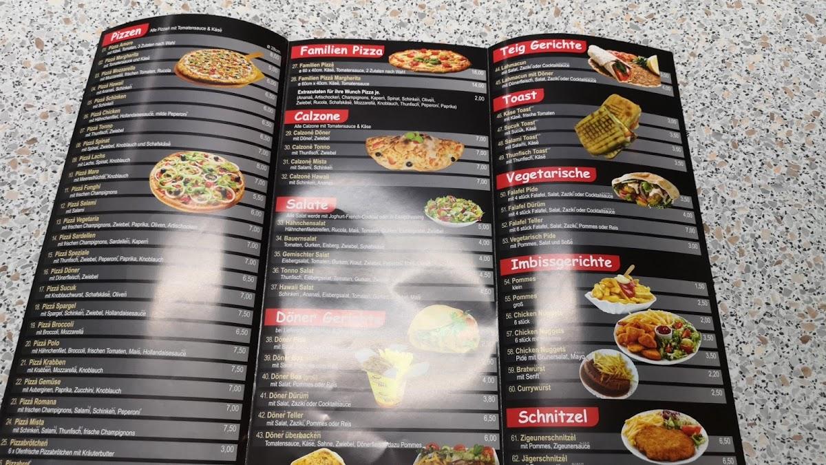 Speisekarte von Pizzeria Amore, Bielefeld