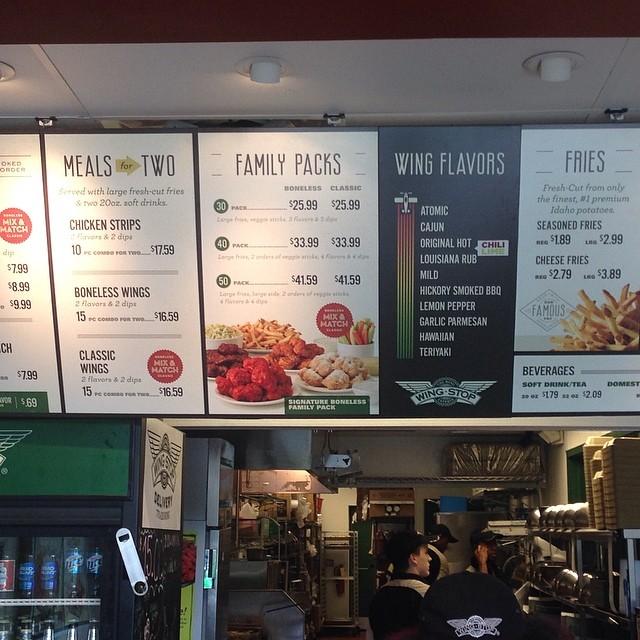 Carta del restaurante Wingstop, Kennesaw, Chastain Rd NW Suite 300