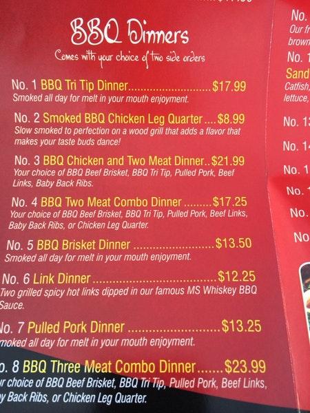 Menu at Hambones BBQ & PO Boys, Bellflower, Alondra Blvd