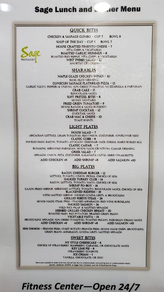 Menu at Sage pub & bar, Mobile, Airport Blvd