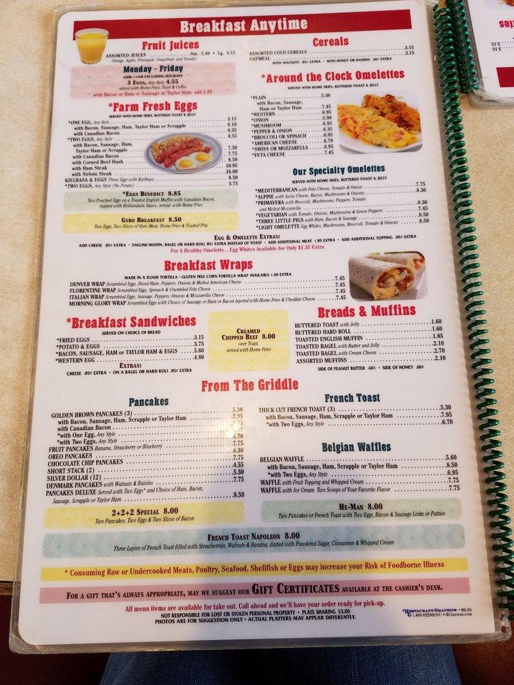 Menu at Mountainhome Diner restaurant, Mountainhome, 910 PA390