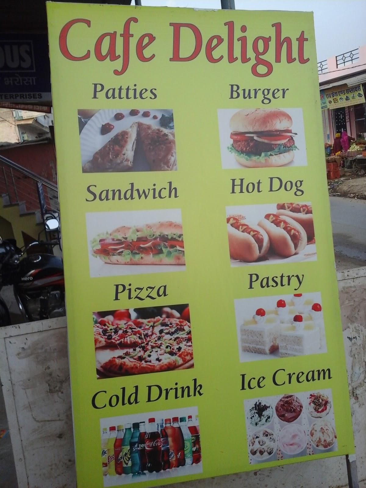 Menu at Cafe Delight, Jaipur, Shop No 29 Road Purani Chungi