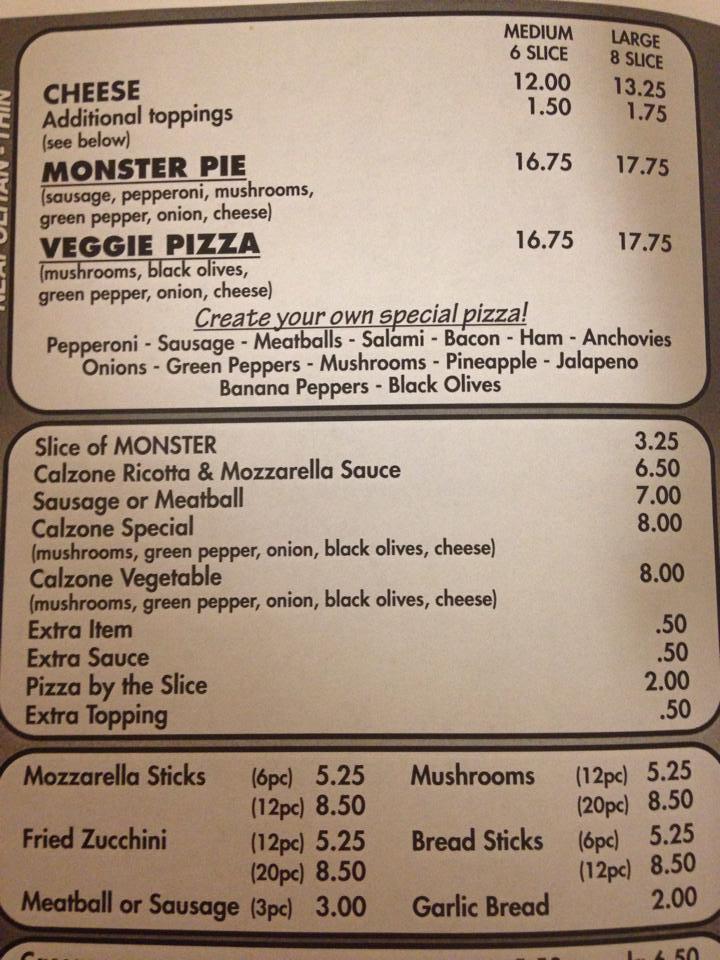 Menu at Aroma Pizza pizzeria, Chino Valley, 854 AZ89
