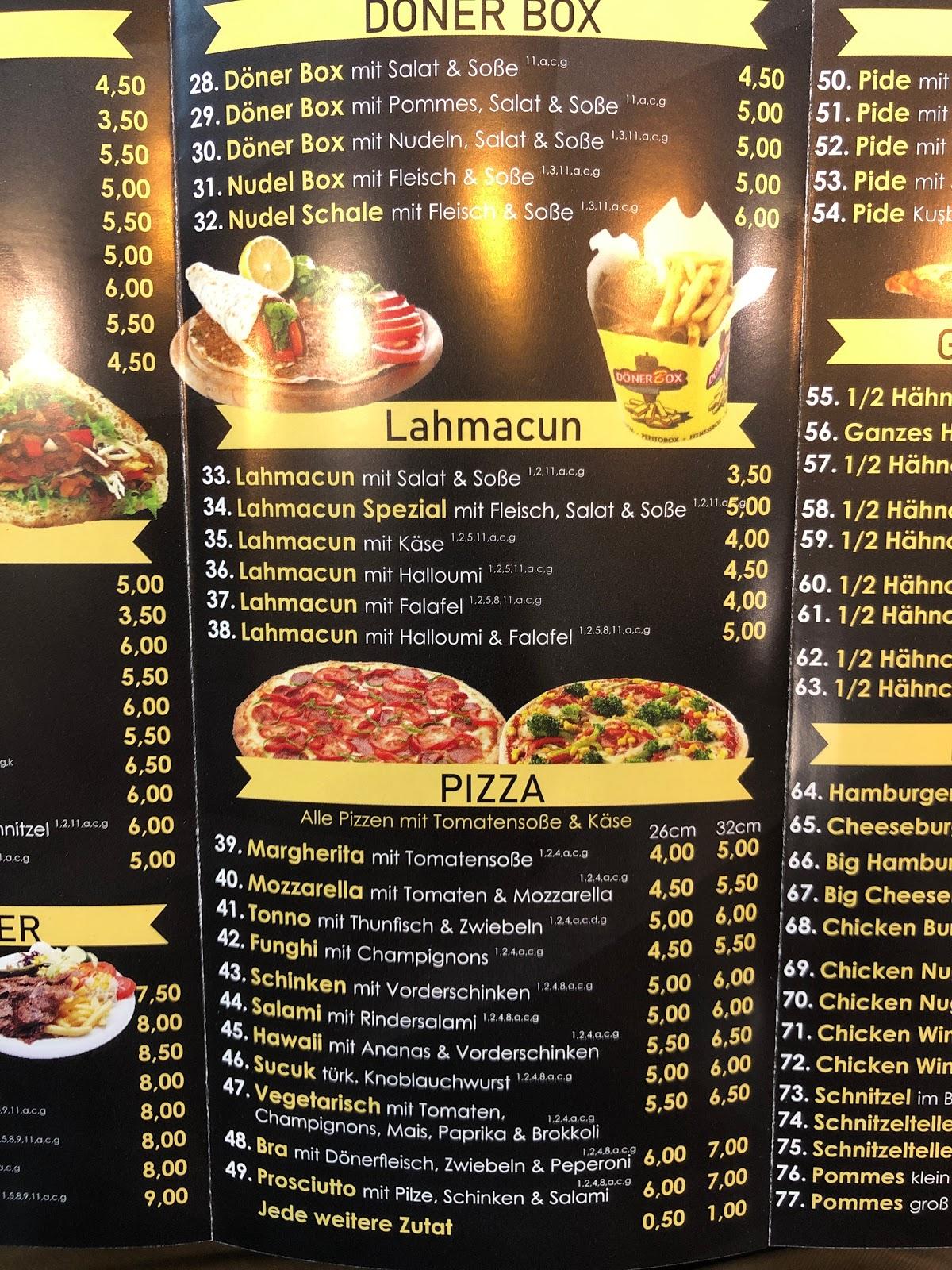 Speisekarte von Bra Döner restaurant, Leipzig