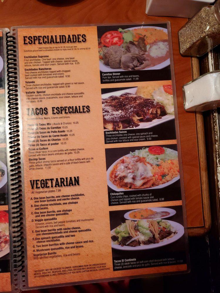 Menu at El Centinela Mexican Restaurant, Braselton, Hwy 53