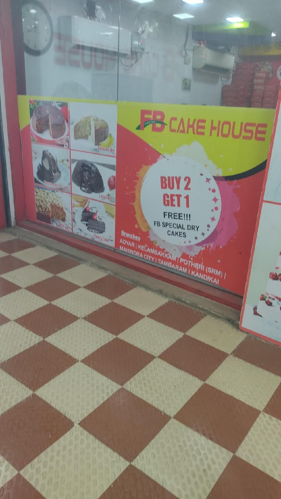 Menu of FB Cake House, Adyar, Chennai | October 2023