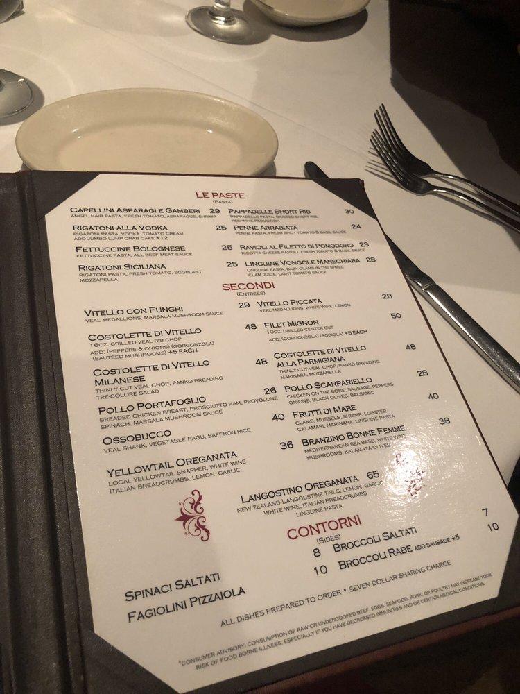 Menu at Trattoria Romana restaurant, Boca Raton