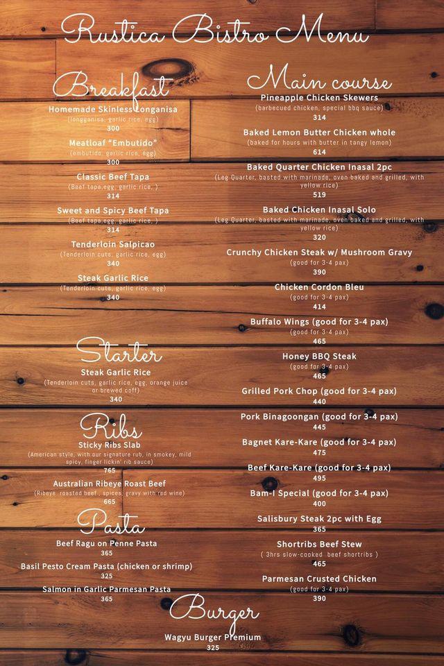 Rustic Kitchen Menu Home Design Ideas